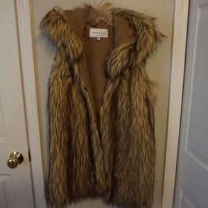 Faux Fur Hooded Vest